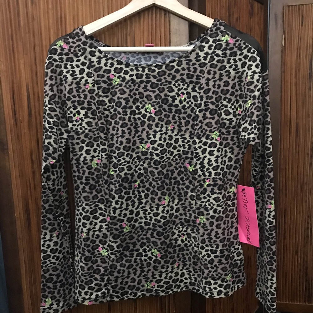 Betsey Johnson Animal Print Top